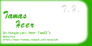 tamas heer business card